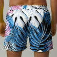 thumbnail image 4 of guisaled Mens Swimsuit Trunks Swim Trunks Men 5 Inch Inseam Board Shorts Summer Quick Dry Elastic Waist Hawaii Beach Shorts Swimsuit Bathing Suit, 4 of 6