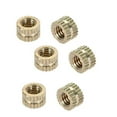 thumbnail image 1 of HUGFEGWE M4x4mm Female Thread Knurled Nuts,100PCS Hx6mm OD Brass Threaded Insert Embedment Nuts Hydraulic Welded Joint Injection Molding Assortment Kit for 3D Printing Injection Molding CJB91-25023, 1 of 7