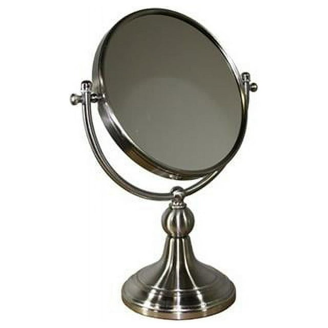 HomeRoots 468360 Vintage Rotating Chrome 3X Magnification Vanity Mirror, Silver