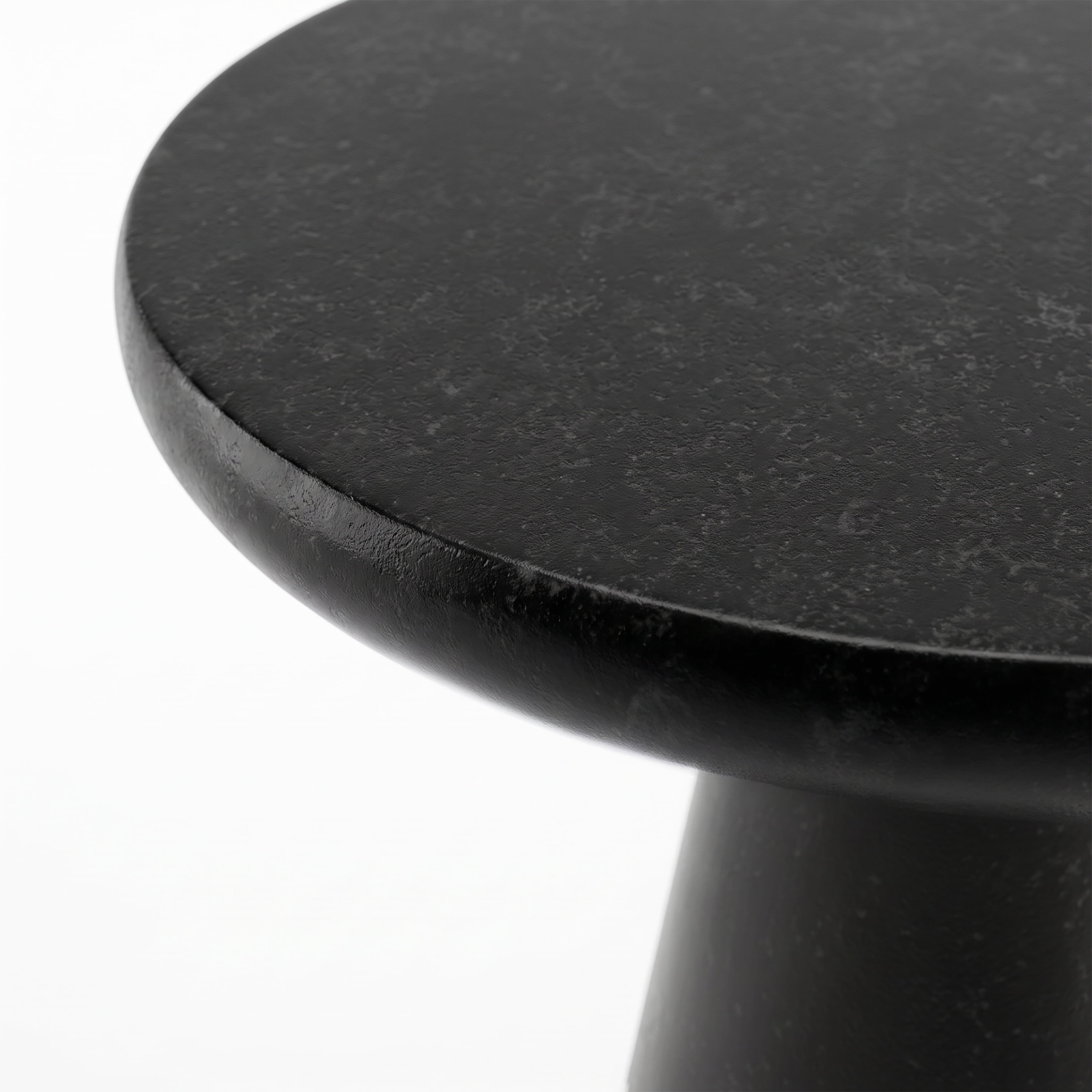 Mushroom MGO Side Table – Durable Construction, Compact Design, Gloss Ceramic Black