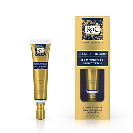 RoC Retinol Correxion Deep Wrinkle Anti-Aging Night Face Cream, 1 (Best Rated Eye Cream For Wrinkles 2019)