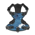 thumbnail image 4 of Picia Sharks on White Blue Striped No-Pull Dog Harness Reflective Front Clip Vest with Handle,Step-in Air Dog Harness,Adjustable 2 Metal Rings 4 Buckles,Easy to Put on & Take Off X-Large, 4 of 9