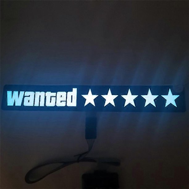 Electric Wanted Car LED White Light Up Window Stickers for JDM | Bodega ...