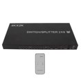 thumbnail image 2 of Interruptor de interfaz multimedia HD 2x8 4Kx2K Distribuidor de interfaz multimedia HD de 2 entradas y 8 salidas con control remoto IR Enchufe estadounidense, 2 of 10
