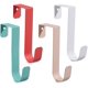 thumbnail image 1 of Ganchos para puerta de 4 piezas, ganchos de metal resistentes para una sola puerta, ganchos de puerta de 4 colores para colgar toallas, ropa, baño, soporta 7 libras (blanco, naranja, albaricoque, ver, 1 of 5
