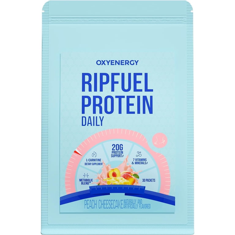 protein l carnitine OXYENERGY RIPFUEL Protein DAILY – Premium Multi-Source Protein with Vitamins, Minerals & L-Carnitine