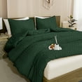 thumbnail image 6 of ANGENIA California King Comforter Set Dark Green, 3 Pieces Soft Lightweight Boho Bedding Comforter Set with Texture, Forest Green Tufted Down Alternative Bed Set, 6 of 8