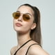 thumbnail image 5 of Gafas de sol de estilo coreano de metal con montura ovalada de sapo de doble haz para mujeres y hombres, 5 of 6