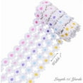 thumbnail image 2 of ABPETE 15 Yards 1inch Daisy Lace Trim Flower, Applique Lace Ribbon for Gift Wrapping DIY Sewing Craft Wedding Dress,Making Dreamcatchers Tassel Embellishment Decorations (Sky Blue), 2 of 7