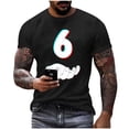 thumbnail image 2 of Tops para hombre, blusas y camisas de manga corta con cuello redondo para hombre, jersey informal con cuello redondo estampado para hombre, pantalones cortos deportivos para fitness, blusa de poliéste, 2 of 5