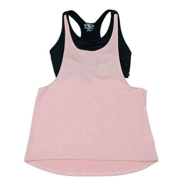 Playera Tank Top Athletic Works para Dama Diseño Liso Rosa Talla G