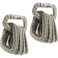 thumbnail image 1 of Mistayd 12 Pack Khaki Carabiner Keychain - Hard Polymer Carabiners Climbing D Rings Light Weight Spring Snap Gear Clip Utility Hooks Backpack Hanging Buckle for Camping Hiking Fishing, 1 of 4