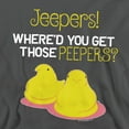 thumbnail image 2 of Easter Jeepers Where'd You Get Those Peepers Unisex Adult Crewneck Sweatshirt, Charcoal, 3X-Large, 2 of 5
