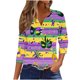 thumbnail image 2 of Fiudx Ofertas Flash Del Día Blusa de Manga 3/4 Corta Estampada a La Moda para Mujer, Blusa Informal con Cuello Redondo, 2 of 5