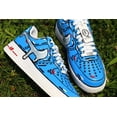 thumbnail image 2 of Air Force 1 Low Custom Blue Shoes White Blue Graffiti Cartoon Art Mens Size 9.5, 2 of 6
