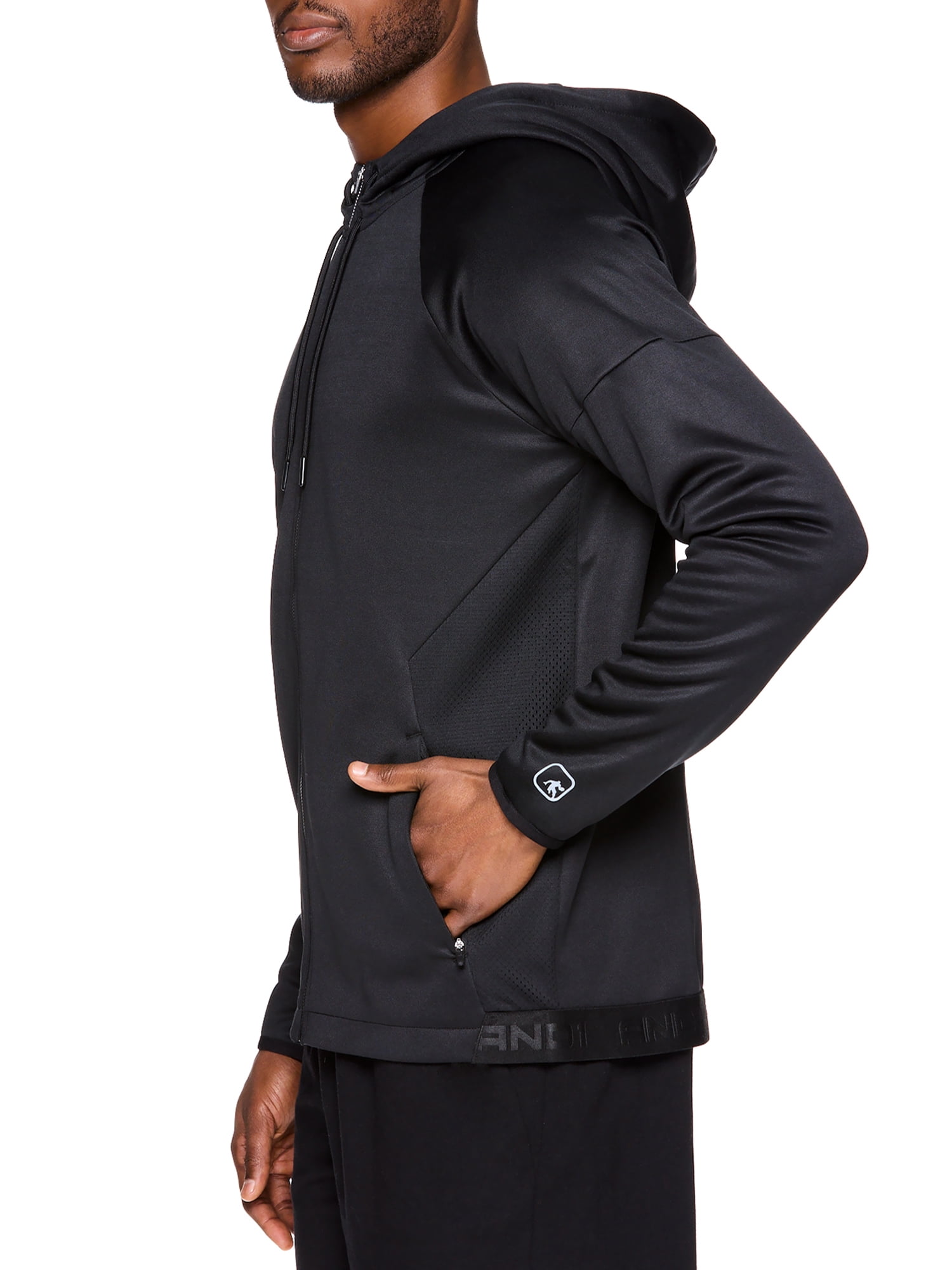 AND1 Men's and Big Men's Active Zip Up Hoodie, up to size 3XL