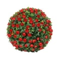 thumbnail image 4 of Planta de simulación, bola de topiario colgante de flores, 7,8 pulgadas, bricolaje, paisajismo, material de PE multiusos, decoración para balcón, boda Estilo B BLESIY bola verde, 4 of 8
