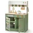 thumbnail image 6 of Robud Play Kitchen for Kids Toddlers, Wooden Pretend Play Kitchen Set Toy with Cutting Food Set, Toys Kitchen Gift for 3+ Kids,Green, 6 of 10