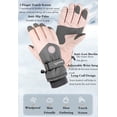 thumbnail image 2 of JM Guantes de esquí de invierno para hombres, mujeres, jóvenes – Pantalla táctil y guantes de mano calentados impermeables para clima frío guantes de trabajo de invierno JM, 2 of 5