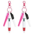 thumbnail image 1 of Uxcell Mini Highlighter Pen, Badge Reel Pen Highlighter Permanent Marker Pens Rose Red, 1 of 7