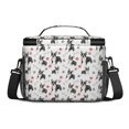 thumbnail image 3 of French Bulldog and Stars White Pattern Insulated Lunch Box for Women Men, Medium Leakproof Cooler Bag with Adjustable Strap, 10"x6.7"x8", 3 of 6