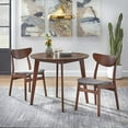thumbnail image 2 of TMS Tania 3-Piece Dining Set, Walnut/Dark Gray, 2 of 7