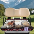 thumbnail image 3 of Uourmeti Golf Cart Seat with Pockets Protection, Compatible with Club Car Golf Cart Sports Golf Cart Seat Covers(Horse), 3 of 8
