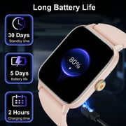 BEYCED Smart Watch 1.85 Pink Aluminum Case with Pink Sport Band