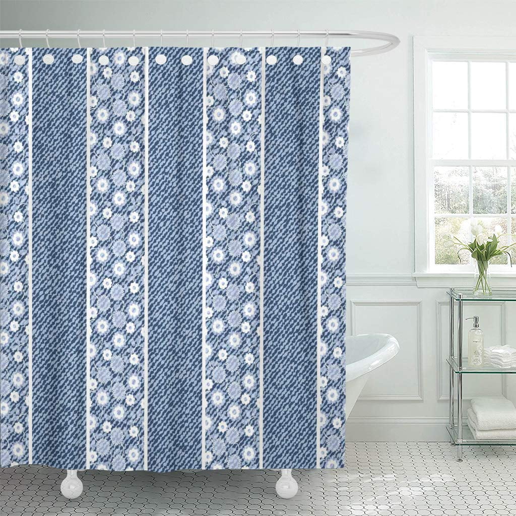 KSADK Blue Canvas Elegance with Denim Jeans Classic Coarse Creative