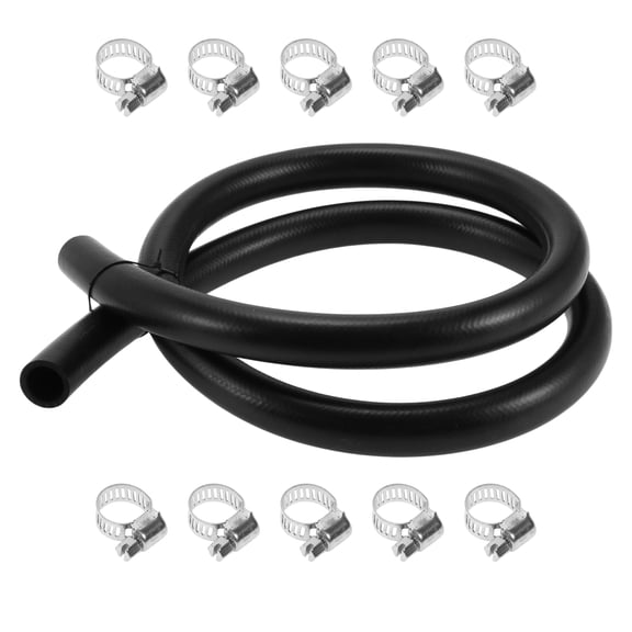 Unique Bargains 3/4" Fuel Line Kit 5.01ft Vacuum Hose Automotive Fuel Hose with 10 Clamps 1 Set