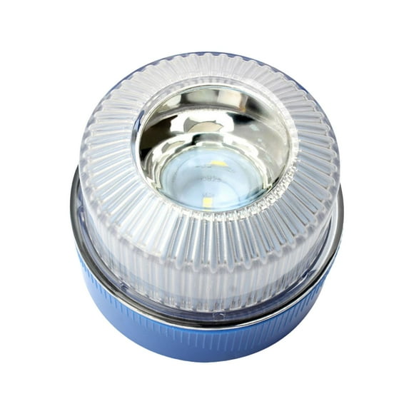 Luz Estroboscópica LED Genérica, Luces de Advertencia, Impermeable, Redonda, Señal de Emergencia, Intermitente, para Grúas Y Remolques. azul blanco