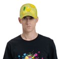 thumbnail image 5 of Kdxio Unisex Bright Lemons Pattern Baseball Cap Unisex Washed Classic Adjustable Hat, 5 of 7
