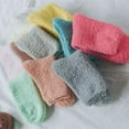 thumbnail image 2 of XmhyTop-A 3 Pairs of Rose Red Plush, Warm and soft Winter Home Sleep Slipper Socks, 2 of 4