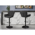 thumbnail image 2 of Monarch Specialties - Barstool, Set Of 2, Adjustable, Swivel, Bar Height, Counter Height, Kitchen, Black Fabric, Black Metal, Contemporary, Modern, 2 of 5