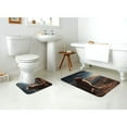 thumbnail image 4 of Xecao Pyramid Desert Cat 2-Piece Vintage Seamless Anti-Skid Mat Set, featuring a stylish pattern for a safe and elegant toilet rug experience, 4 of 6