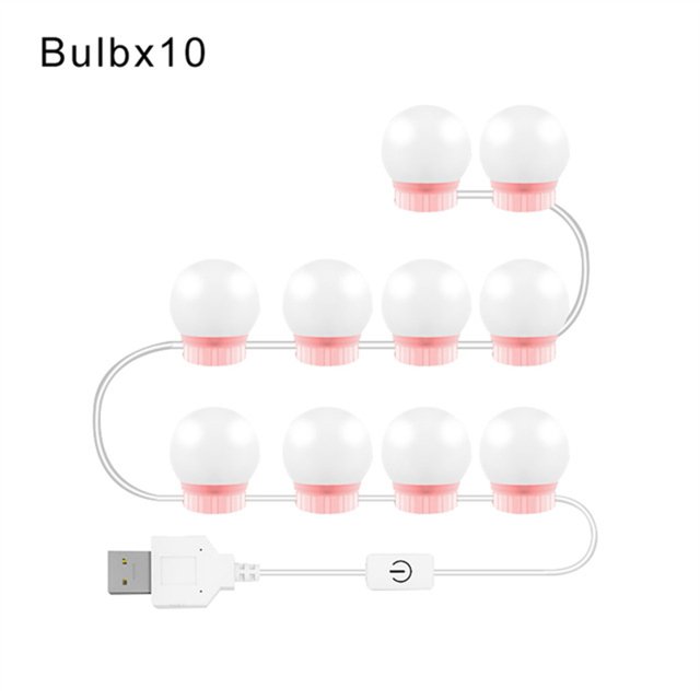 LED Makeup Mirror Lamp Bulb Makeup Lights USB Wall Light 2/6/10/14pcs Dimmable Dressing Table Lighting Lamp ,Widely Use