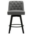 thumbnail image 4 of MINCETA Counter Stool,26" 360 Free Swivel Upholstered Bar Stool with Back-Set of 2-PU in Dark Gray, 4 of 6