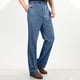 thumbnail image 1 of Pantalones largos de verano para hombre, informales, con bolsillos, de color liso, con cintura elástica y pierna recta., 1 of 3