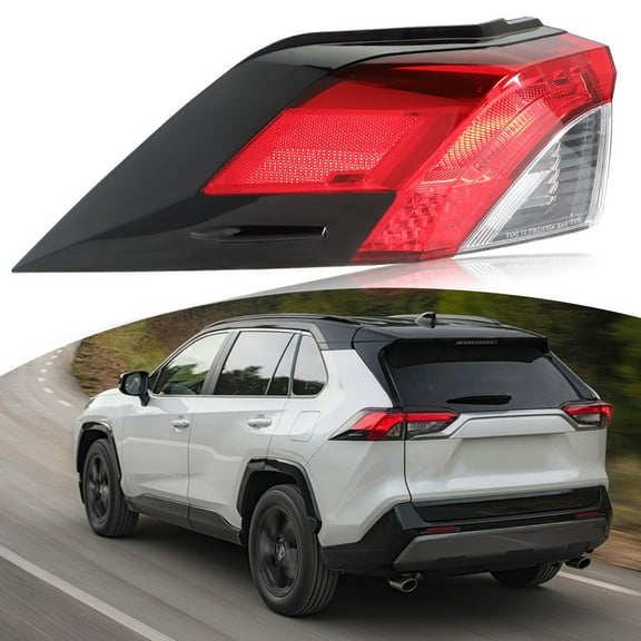 SEBLAFF Tail Light Brake Lamp Assembly Outer Driver Side Clear Lens Replacement for 2019-2020 RAV4