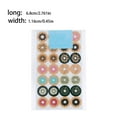 thumbnail image 3 of 4 Pieces Reinforcement Labels Strong Viscosity Doughnut Shape Small Removable Hole Stickers Set Geometry Pattern for Binders Doughnut, 3 of 7