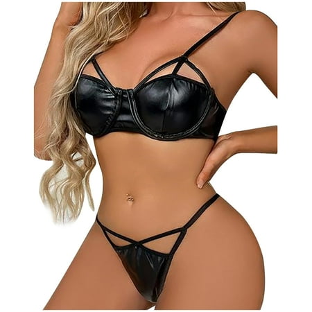 Sports Bras for Women Maternity Bra Sexy Women Lingerie Hollow Out Temptation Underwear Underpants Sleepwear Thong T String Suit Backless Strapless Bra Clearance on Sales Black M