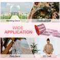 thumbnail image 5 of Uxcell Glitter Mesh Wired Ribbon, Webbed Sequin Diamond Mesh Wire Ribbon for Wreaths Garland Bows Pink, 5 of 6
