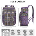 thumbnail image 3 of Aesthetic Earthy Cooler Backpack - 20L Insulated Leakproof Bag, Bohemian Design for Beach, 3 of 6