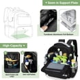 thumbnail image 2 of Cleaning Backpack with Bottom Plate & Waterproof Bottom, Large Cleaning Supplies Bag with Multiple Pockets for Housekeeping Tools, Cleaning Products Caddy Organizer for Home & Car, Bag Only, 2 of 7