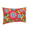 thumbnail image 2 of Bixox Vector Mexican Otomi Style Bright Printed Pillow Protector,Super Soft Ideal for Home,Guests,Rentals - 14"x20", 2 of 8
