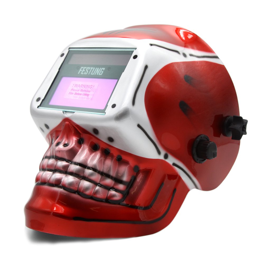 MIG/TIG Auto Darkening Welding Helmet Mask Replaceable Battery