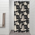thumbnail image 2 of Black Halloween Ghosts with Boo Shower Curtain 36"x72" ,Bathroom Decorative Shower Curtains Set with 12 Hooks,Modern Waterproof Washable Shower Curtain, 2 of 6