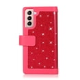 thumbnail image 3 of Allytech Samsung Galaxy S21 Bling Wallet Case for Women,9 Card Holder Flip Kickstand Folio Book Sparkly Protective Leather Magnetic Zipper Wallet Clutch Case with Strap/Money Pocket Glitter Purse Case, 3 of 7