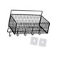 thumbnail image 1 of Cesta colgante de alambre, cesta colgante de pared, para almacenamiento, organizador de pared colgante para sala de manualidades, cocina, hogar y baño M Negro con gancho, 1 of 9