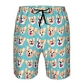 thumbnail image 3 of Logiee Cute Corgi Head Print Mens Swim Trunks Quick Dry Board Shorts,Breathable Hawaii Beach Shorts Swimwear Bathing Suits-Large, 3 of 6